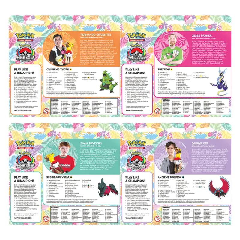 2024 World Championship Decks [Set of 4] - Maney Cards