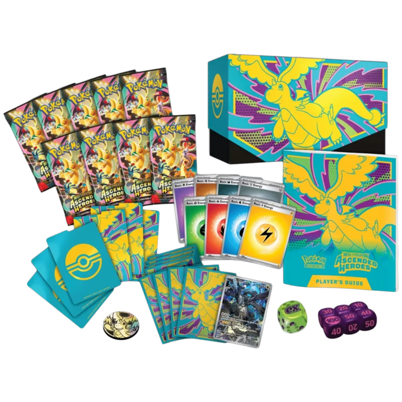 Pokemon - Mega Evolution: Ascended Heroes Elite Trainer Box - Maney Cards