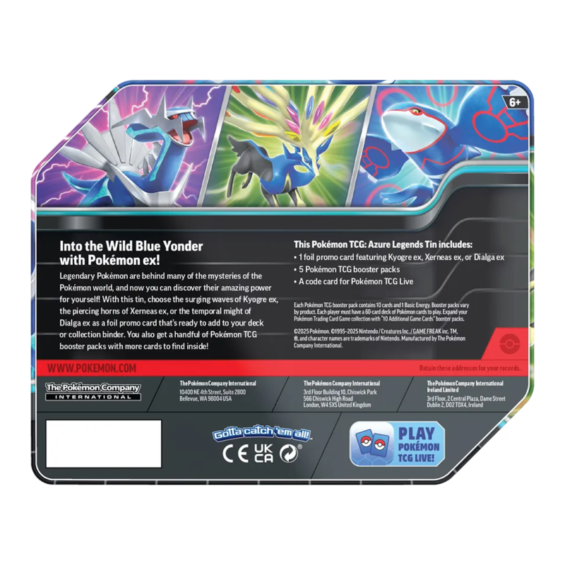 Azure Legends Tins [Set of 3] - Maney Cards