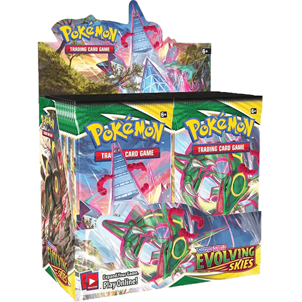 Pokemon: Sword & Shield: Evolving Skies - Booster Box Display - Maney Cards