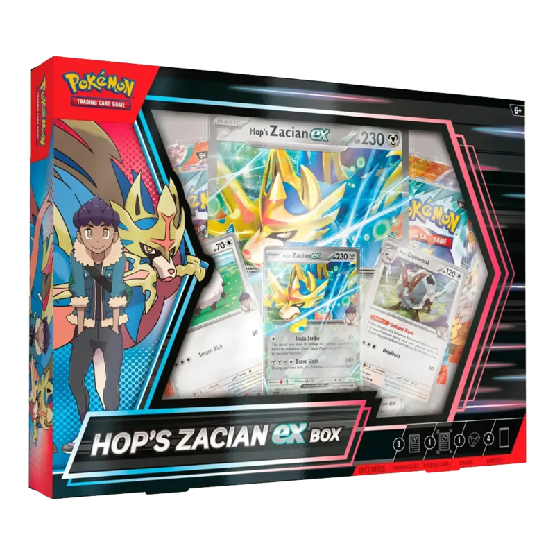Pokemon: Hop's Zacian ex Box - Maney Cards
