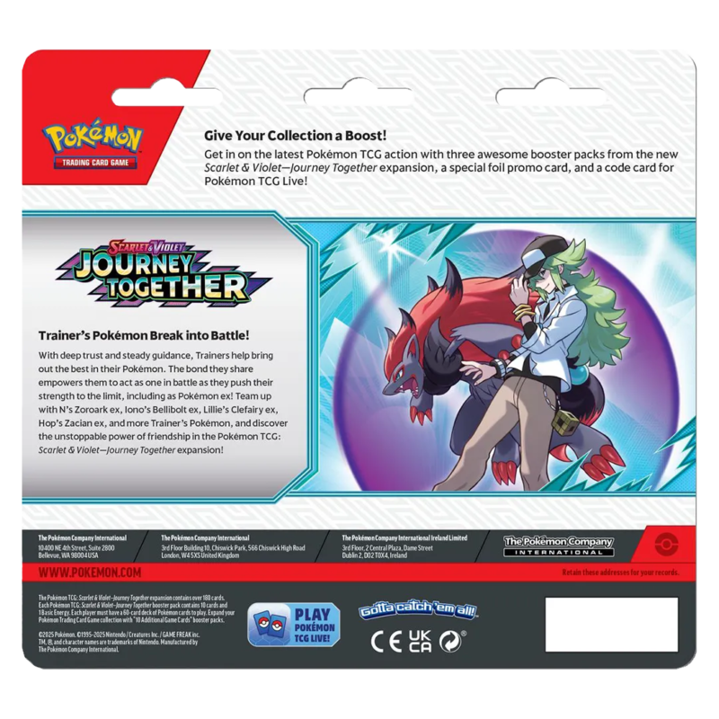 Scarlet & Violet: Journey Together - 3 Booster Blister [Yanmega] - Maney Cards