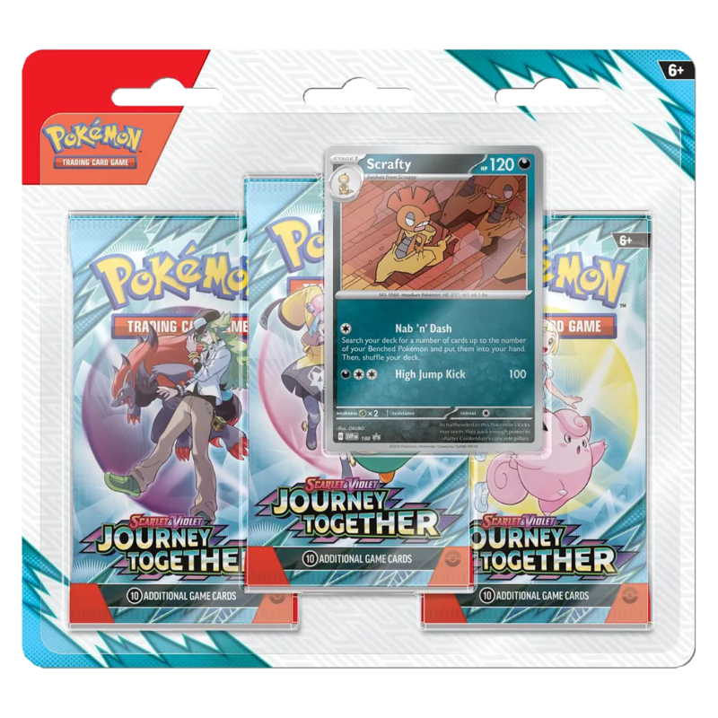 Scarlet & Violet: Journey Together - 3 Booster Blister [Scrafty] - Maney Cards