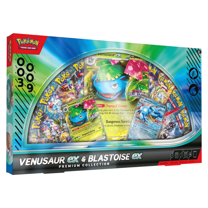 Pokemon: Venusaur Ex & Blastoise EX Premium Collection - Maney Cards