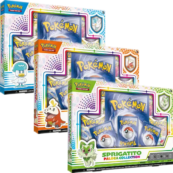 Paldea Pin Collection - Sprigatito, Fuecoco, Quaxly (Set of 3) - Maney Cards