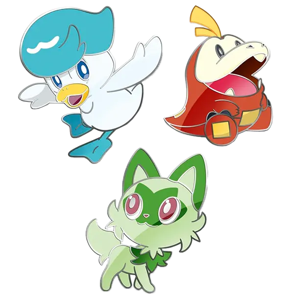 Paldea Pin Collection - Sprigatito, Fuecoco, Quaxly (Set of 3) - Maney Cards