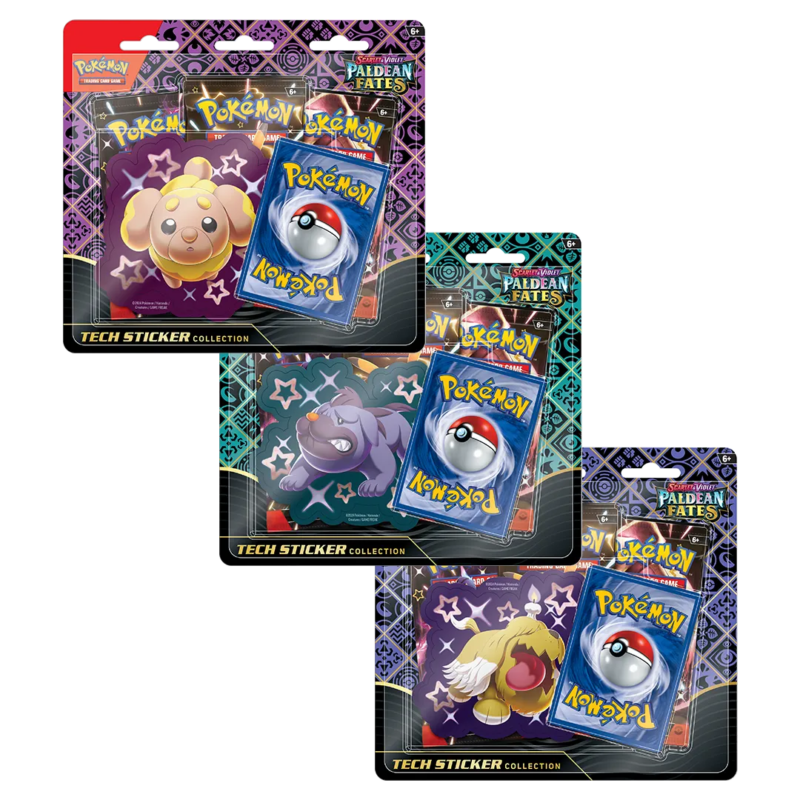 Scarlet & Violet: Paldean Fates - Tech Sticker Collection [Set of 3] - Maney Cards