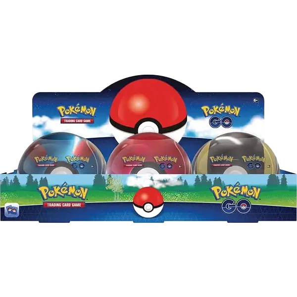 Pokemon GO - Pokeball Tin Display (6 Tins) - Maney Cards