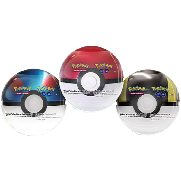 Pokemon GO - Pokeball Tin Display (6 Tins) - Maney Cards