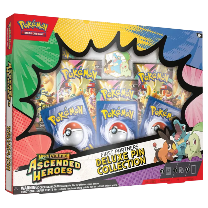 Pokémon - Mega Evolution: Ascended Heroes - First Partners Deluxe Pin Collection - Maney Cards