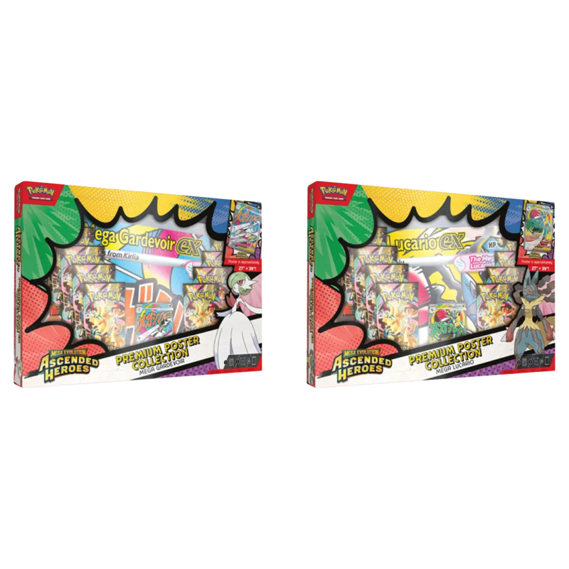 Pokémon - Mega Evolution: Ascended Heroes - Premium Poster Collection Mega Lucario & Mega Gardevoir [Set Of 2] - Maney Cards