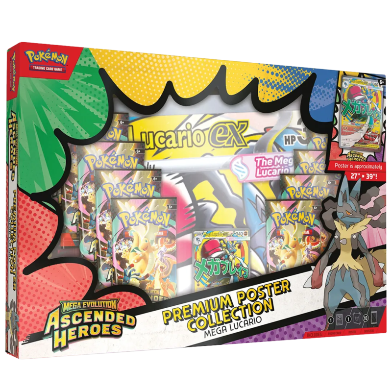 Pokémon - Mega Evolution: Ascended Heroes - Premium Poster Collection Mega Lucario & Mega Gardevoir [Set Of 2] - Maney Cards
