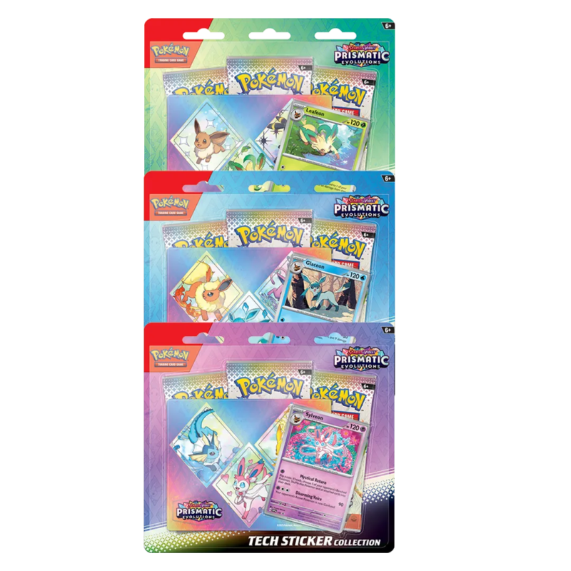Scarlet & Violet: Prismatic Evolutions - Tech Sticker Collection [Set of 3] - Maney Cards
