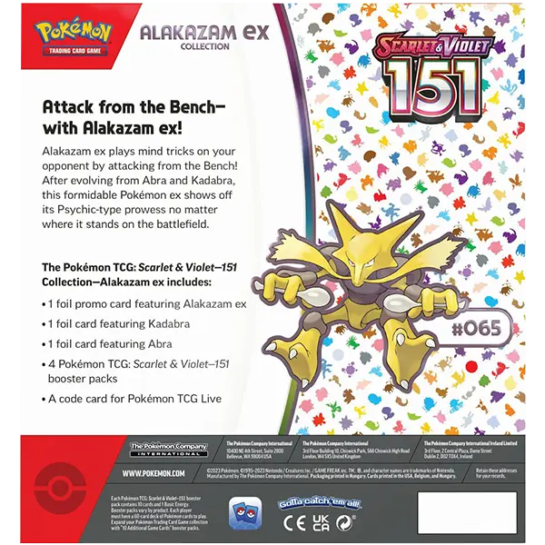 Scarlet and Violet 151 - Alakazam ex Collection - Maney Cards