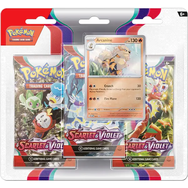 Pokemon: Scarlet & Violet - 3 Booster Pack Blister (Arcanine) - Maney Cards