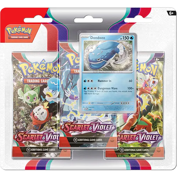 Scarlet & Violet - 3 Booster Pack Blister (Dondozo) - Maney Cards