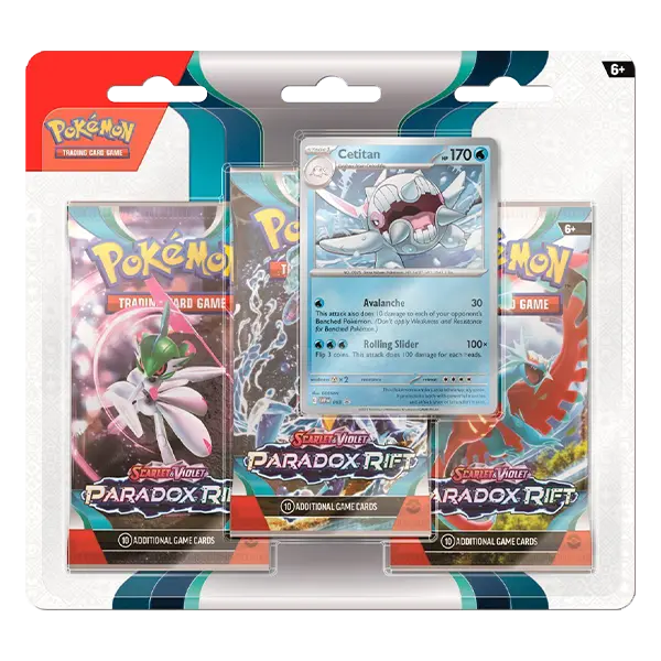 Scarlet & Violet: Paradox Rift - 3 Pack Blister [Cetitan] - Maney Cards