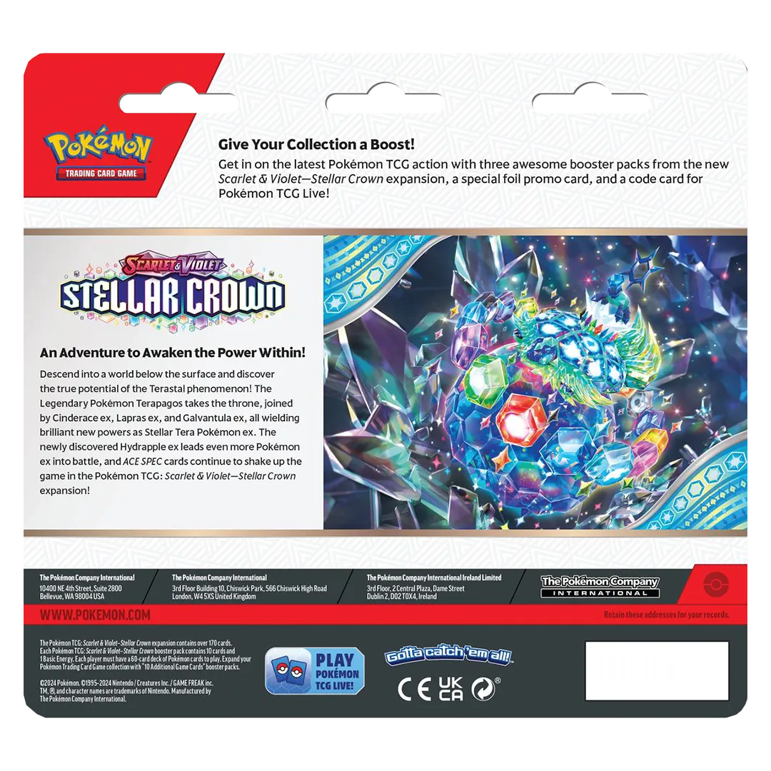Scarlet & Violet: Stellar Crown- 3 Pack Blister [Latias] - Maney Cards