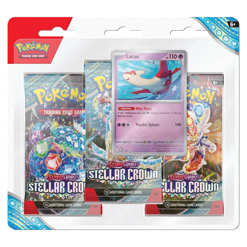 Scarlet & Violet: Stellar Crown- 3 Pack Blister [Latias] - Maney Cards