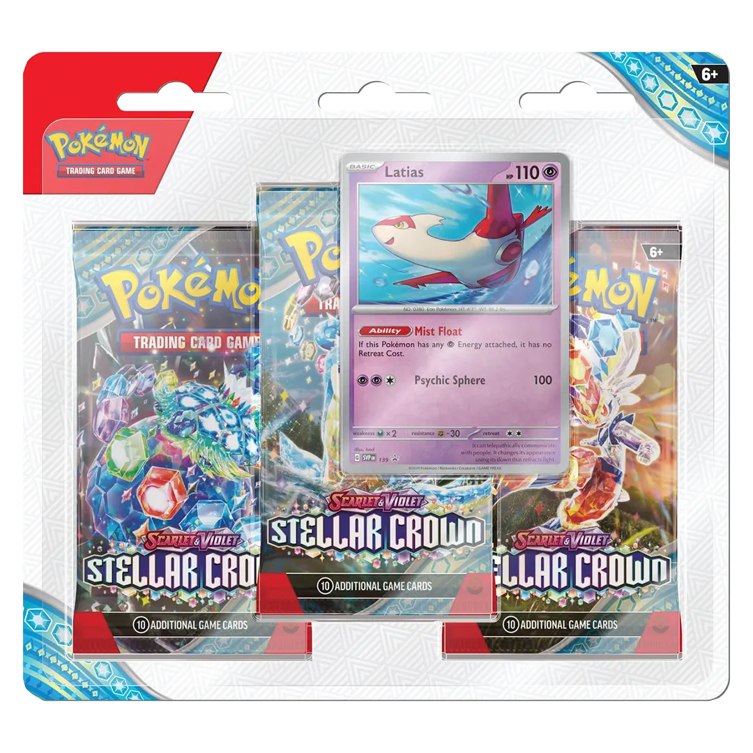 Scarlet & Violet: Stellar Crown- 3 Pack Blister [Latias] - Maney Cards