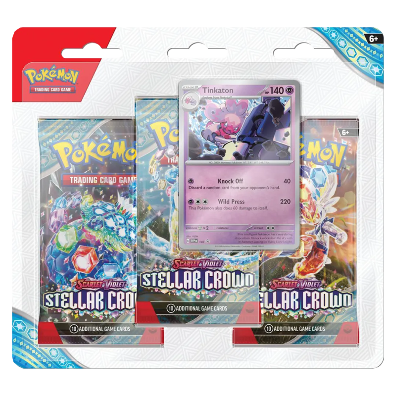 Scarlet & Violet: Stellar Crown- 3 Pack Blister [Tinkaton] - Maney Cards