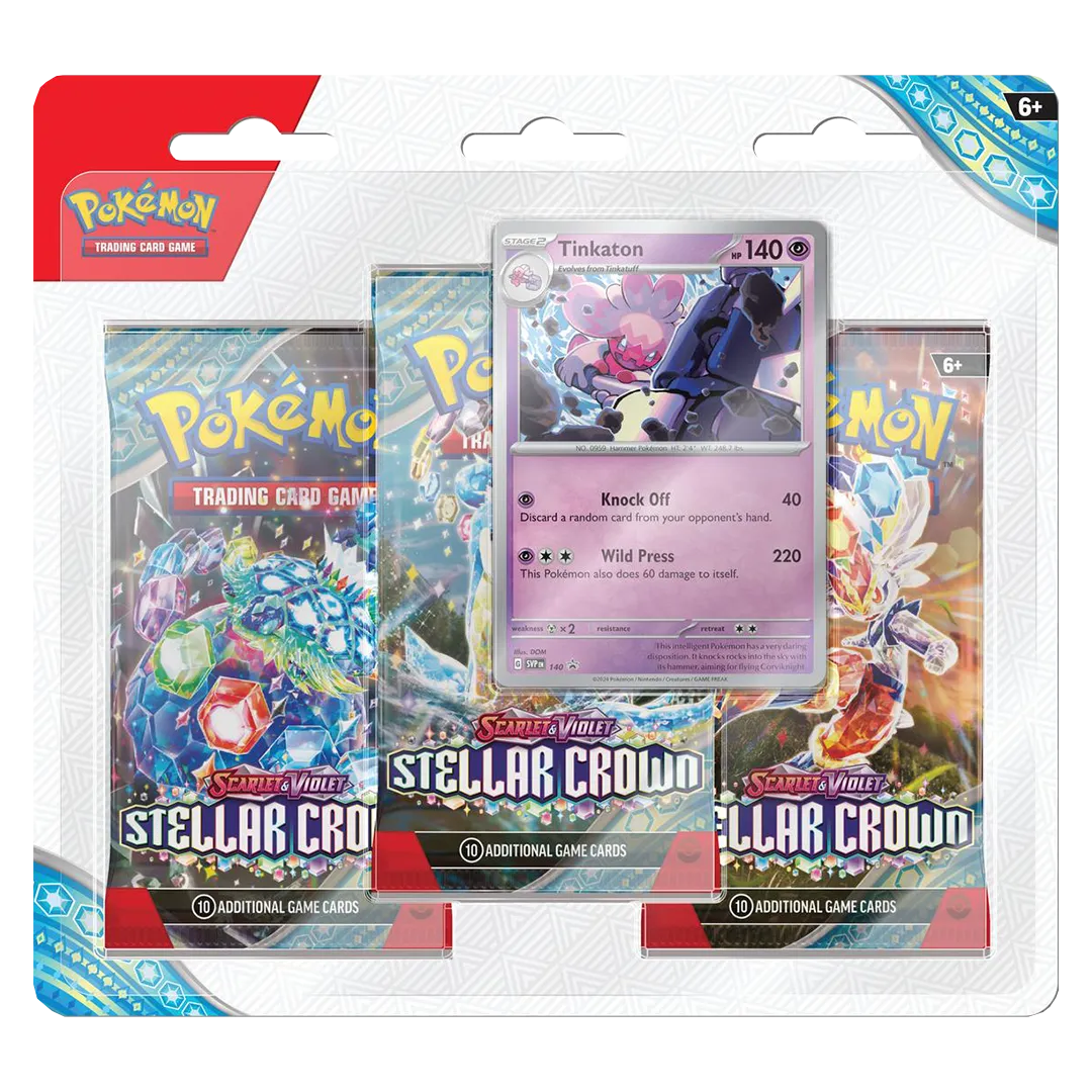 Scarlet & Violet: Stellar Crown- 3 Pack Blister [Tinkaton] - Maney Cards