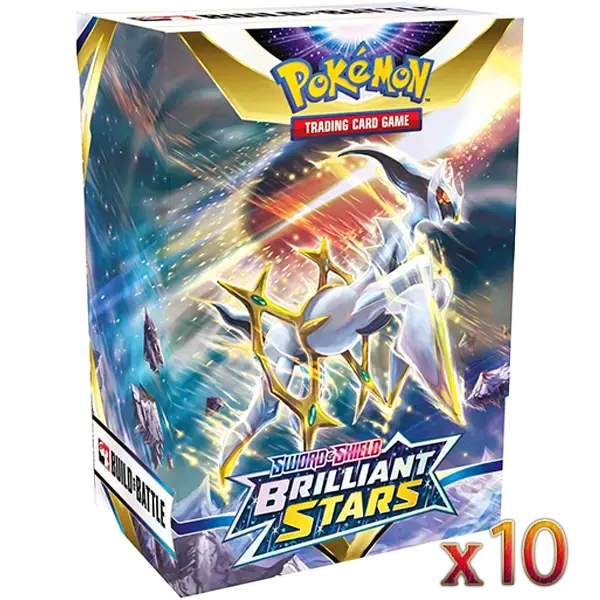 Sword & Shield: Brilliant Stars - Build & Build Battle Box (10 Boxes) - Maney Cards