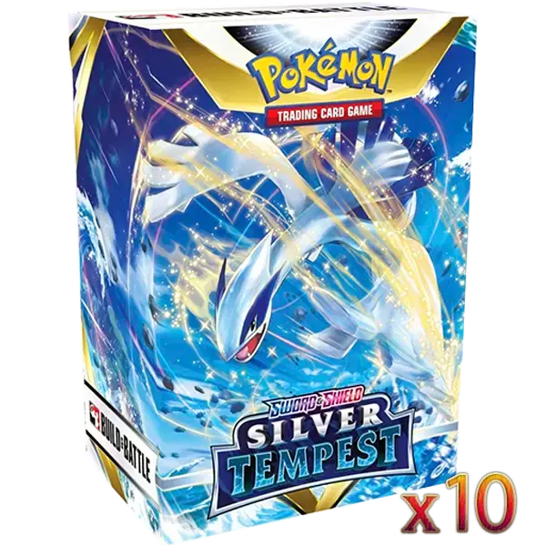 Sword & Shield: Silver Tempest - Build & Build Battle Box Display (10 Boxes) - Maney Cards