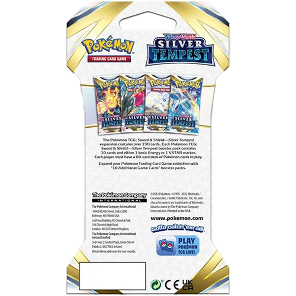 Sword & Shield: Silver Tempest- Sleeved Booster - Maney Cards