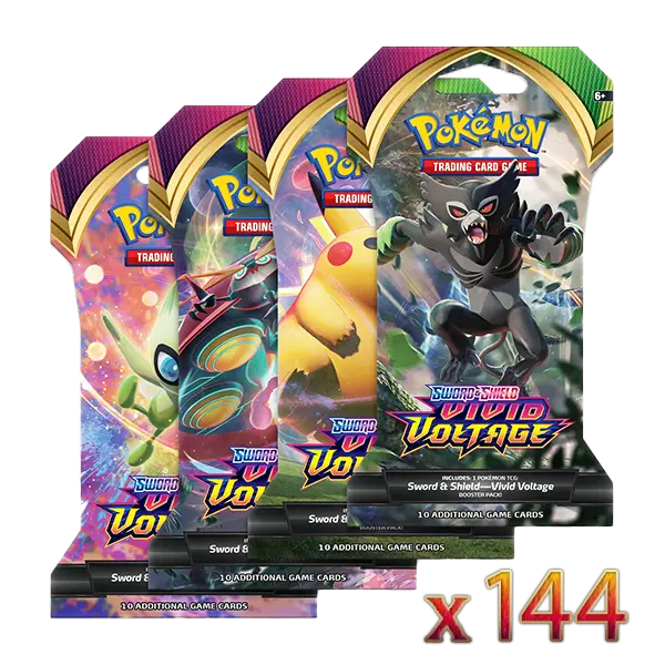 Sword & Shield: Vivid Voltage - Sleeved Booster Case (144 Boosters) - Maney Cards