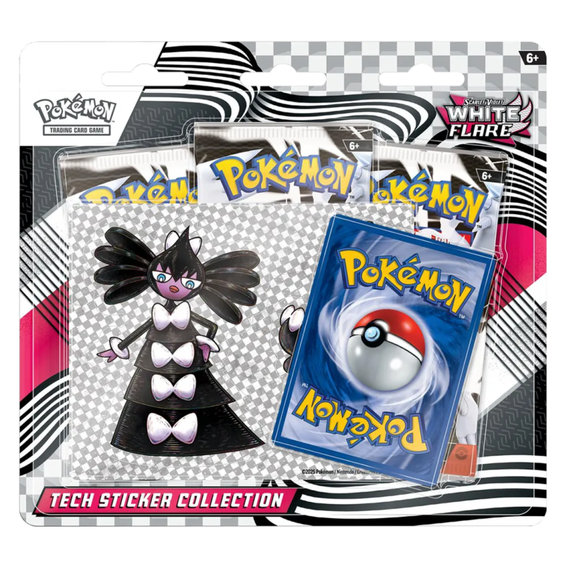 White Flare Tech Sticker Collection - Maney Cards