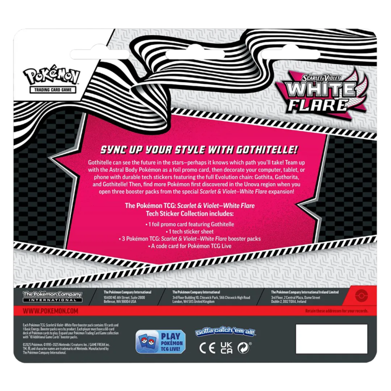 White Flare Tech Sticker Collection - Maney Cards