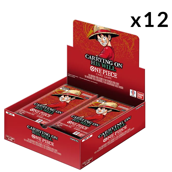 One Piece Card Game: Carrying On His Will (OP-13) - Sealed Case 12 Booster Boxes - Maney Cards